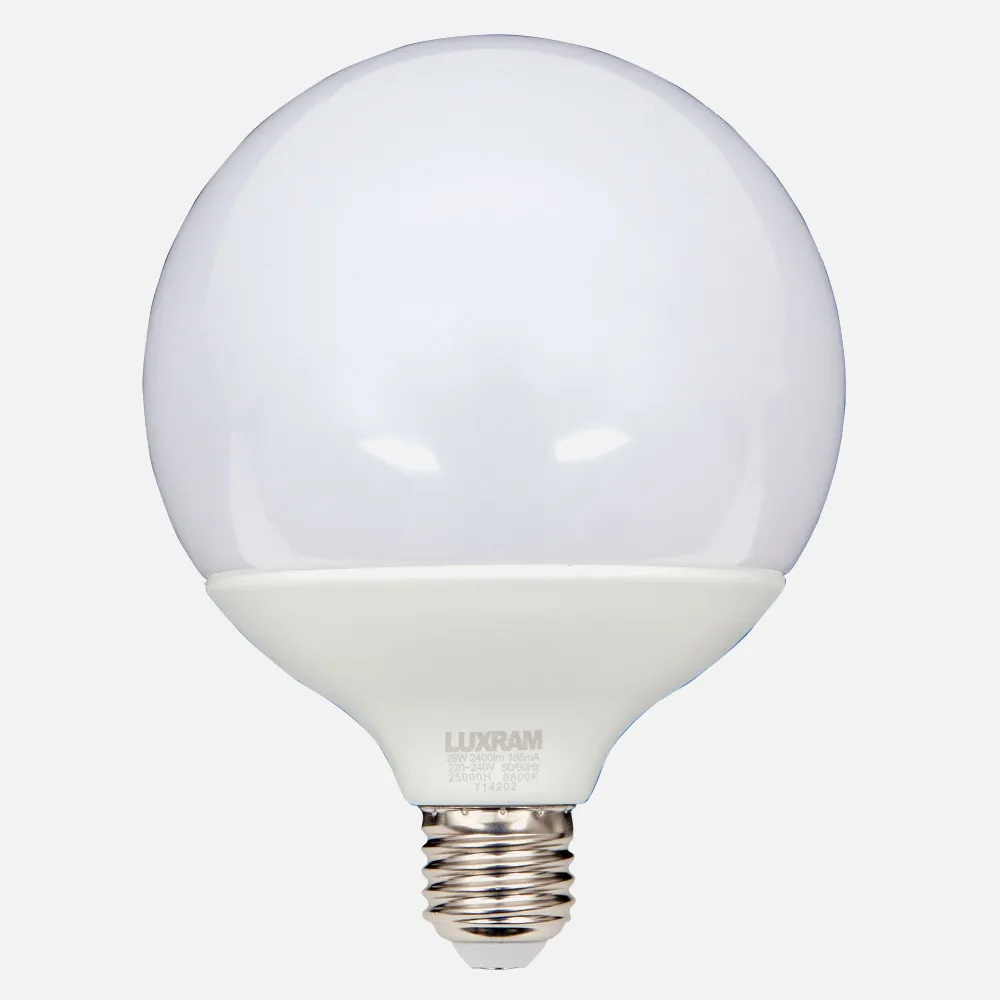 Bombilla 28w 6500k Globo Blanca  2400lm 15,8x12d
