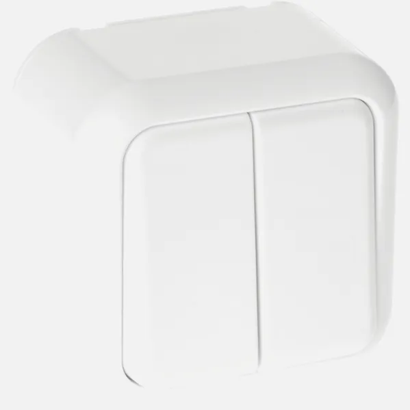 Switch Double Ancient 2 Keys White 6x6x3 Cm