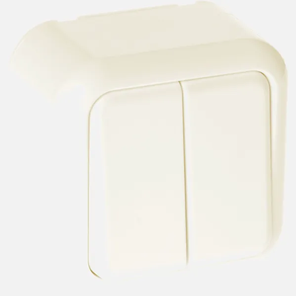 Switch Double Ancient 2 Keys Beige 6x6x3 Cm
