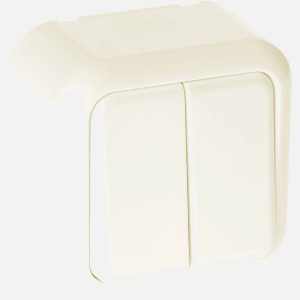 Interruptor Doble Ancient 2 Teclas Beis 6x6x3 Cm