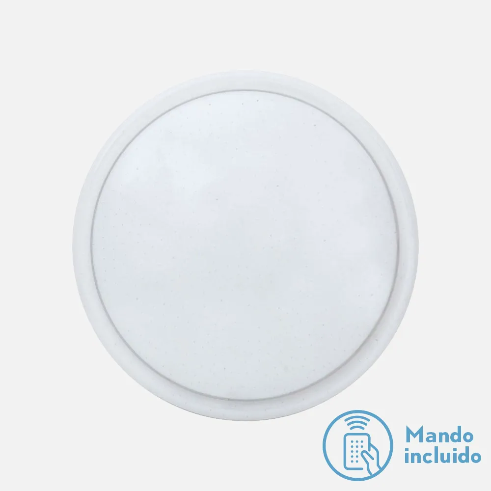 Plafon 18w 3000-4000-6000k Celestina Blanco 1440lm 9,5x34x34 Cm C/remoto Y Efecto Estrellado