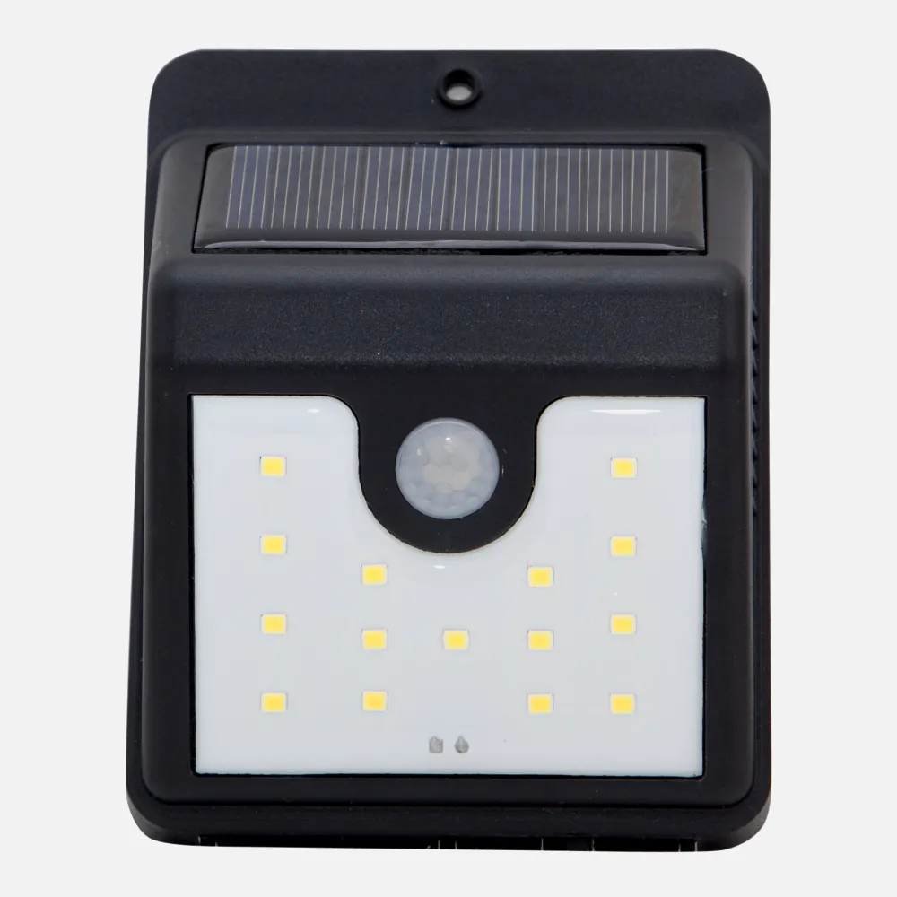 Aplique Solar 3w 4000k Sagan Negro Ip65 300lm