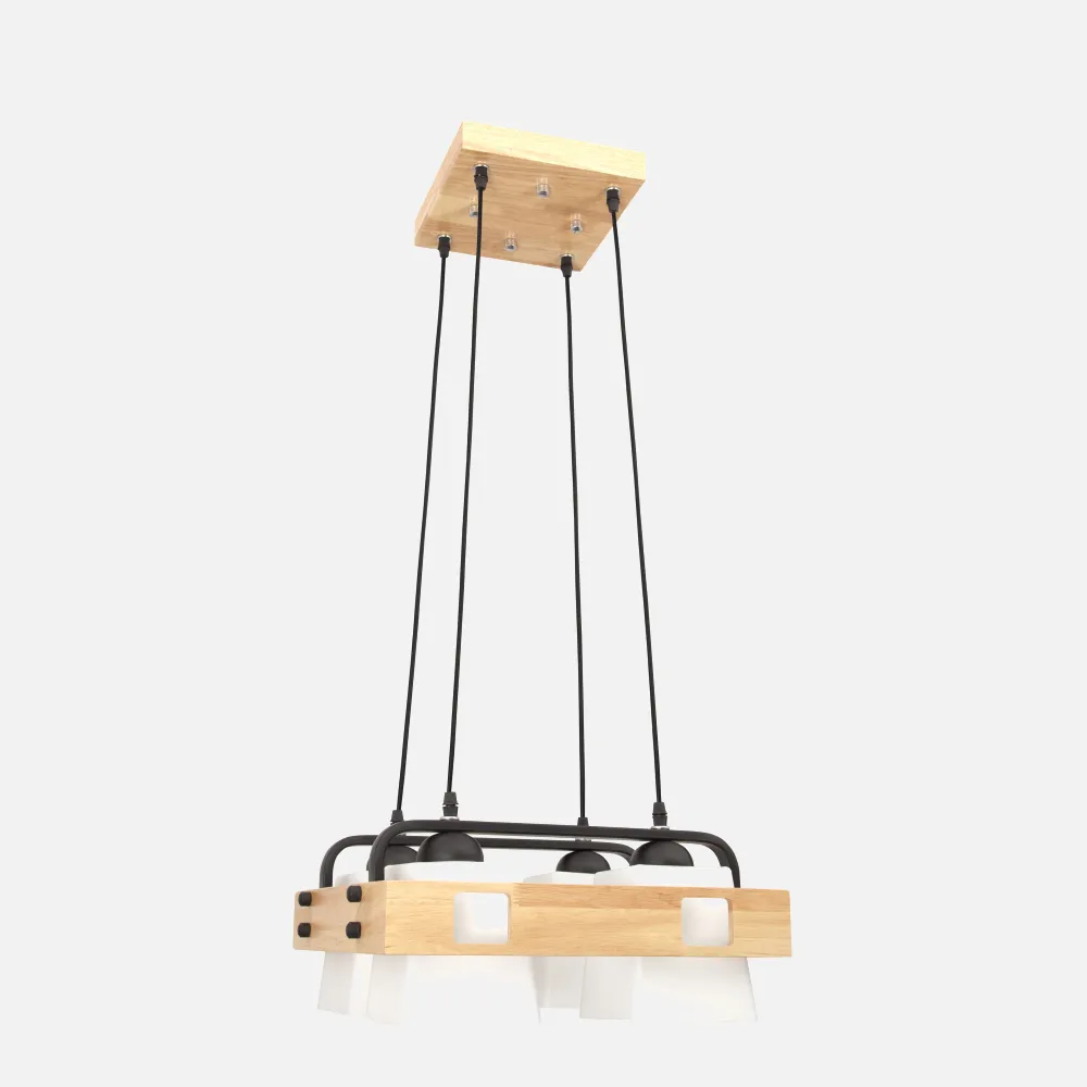 Lampara Arendal 4xe27 Haya/blanco 44x44xreg