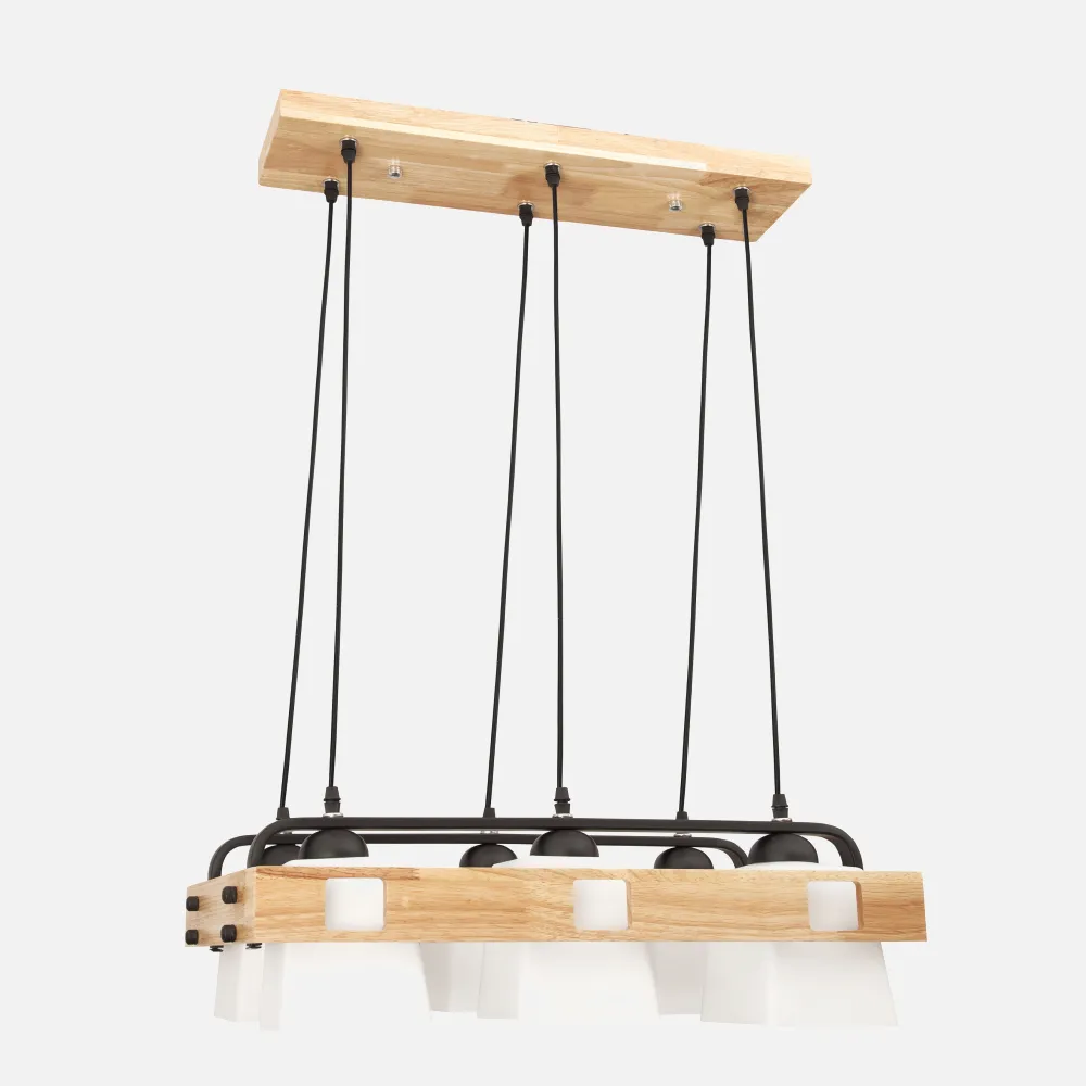 Lampara Arendal 6xe27 Haya/blanco 64x44xreg