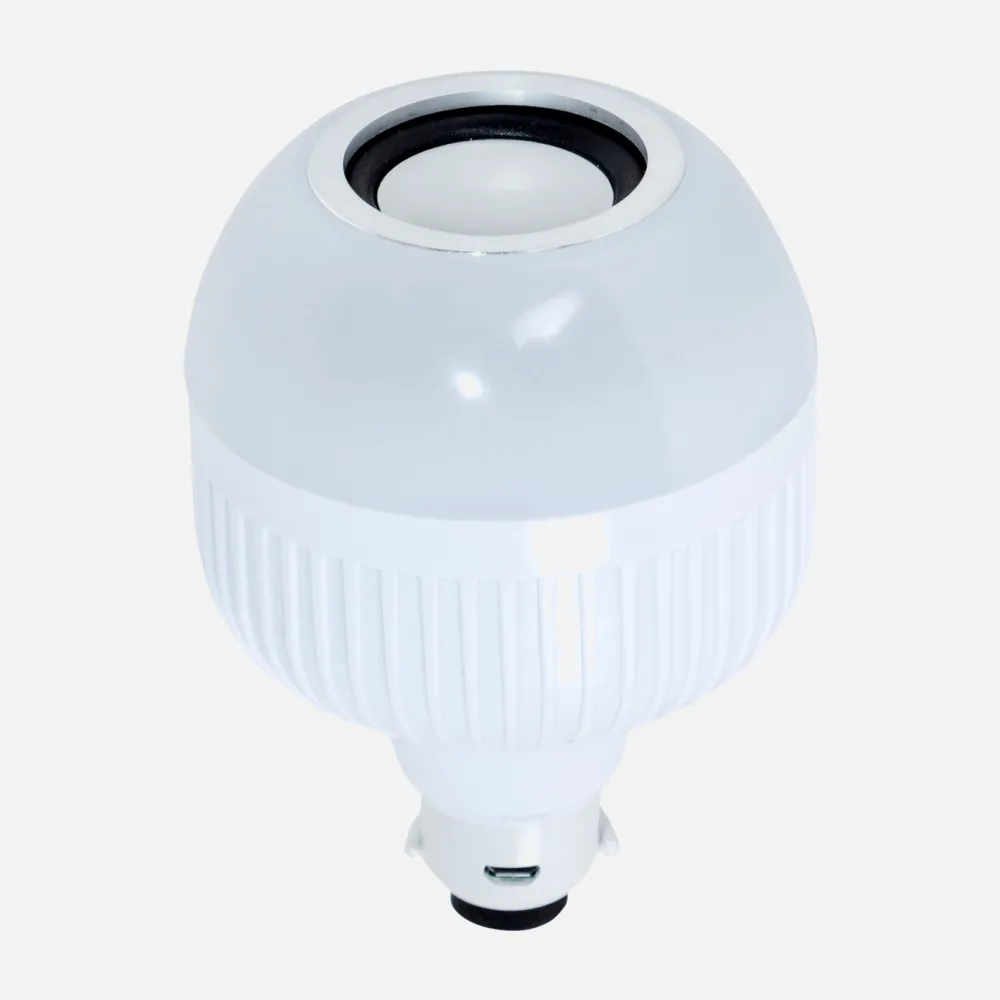 Bombilla Musical Led Colores Con Mando Distancia Conexion Bluetooth