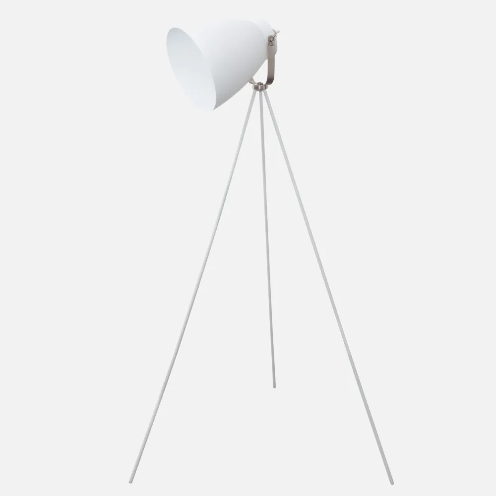Pie Salon Tripode Getting 1xe27 Blanco 150x85x85 Cm Foco 26d