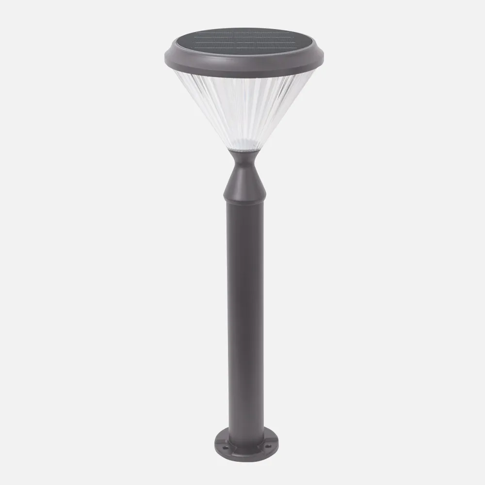 Farola Solar Ra 6w 6500k Sensor Crepus. Gris Ip65 Interruptor De Corte 75x26d