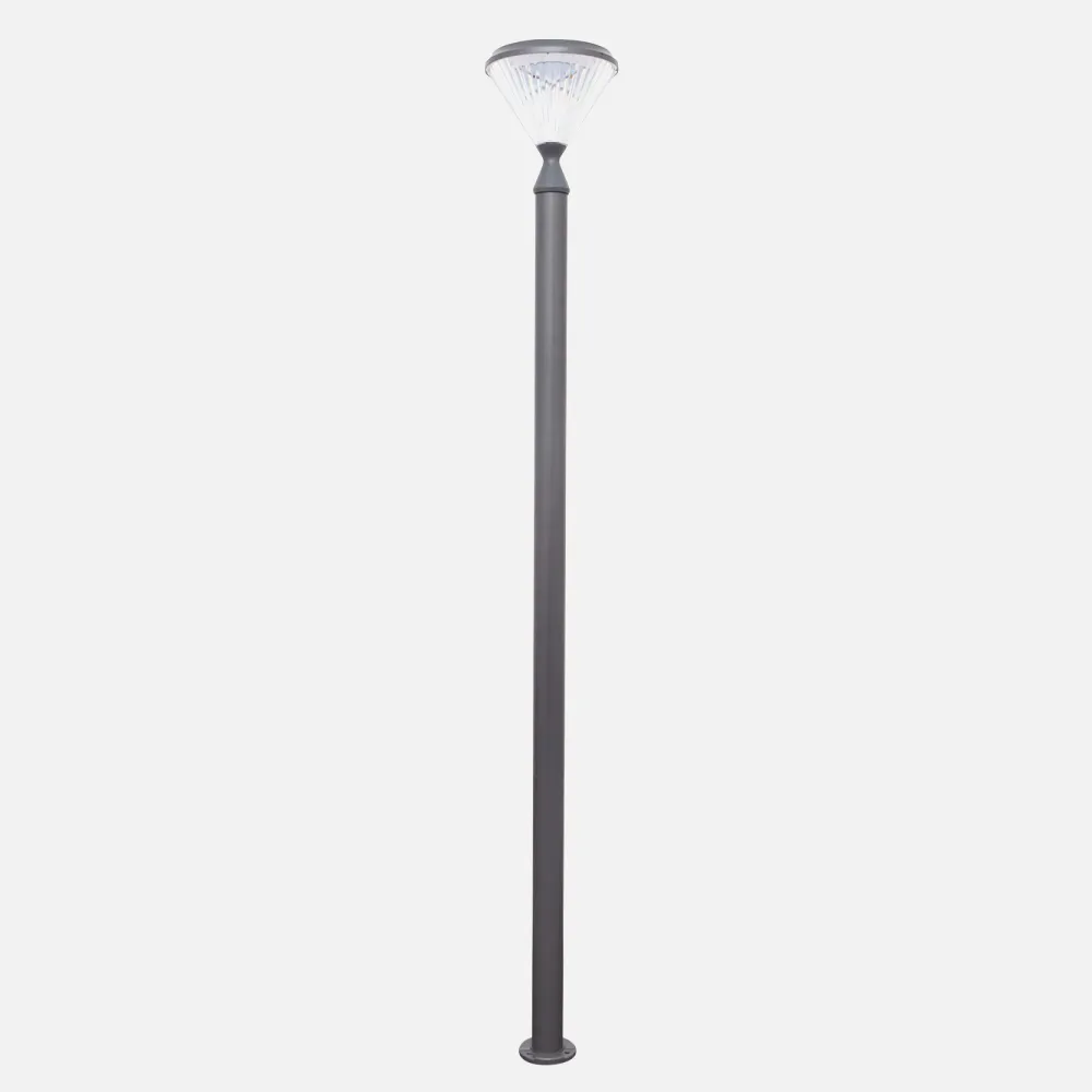 Farola Solar Ra 6w 6500k Sensor Crepuscul. Gris  Ip65 Interruptor De Corte 200x26d