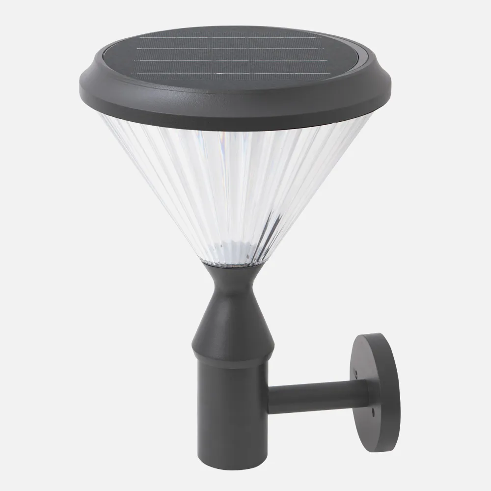 Aplique Solar Ra 6w 6500k Sensor Crepuscular Grisip65 Interruptor De Corte 38x26dx18