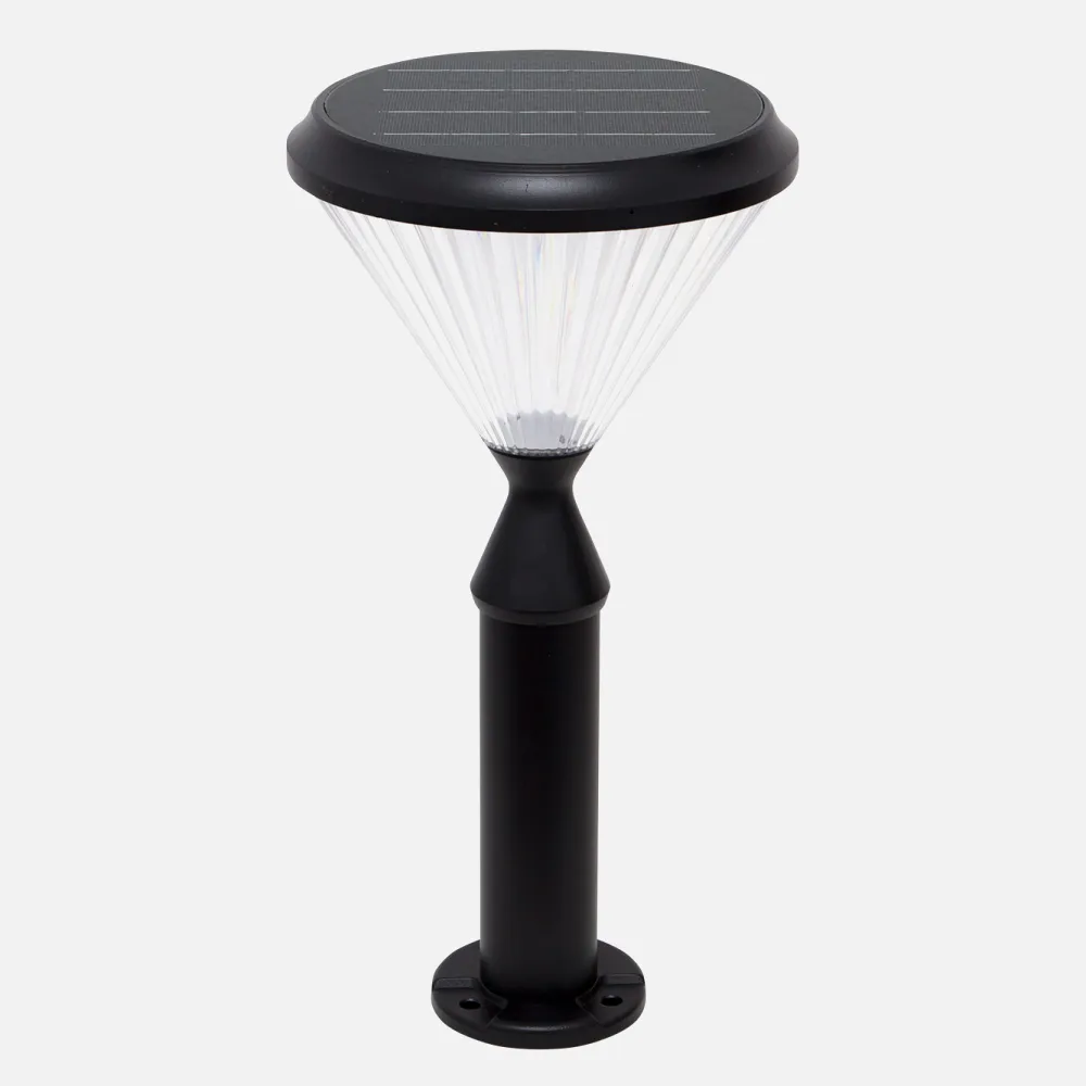 Sobremuro Solar Ra 6w 6500k Sensor Crepus. Negro   Ip65 Interruptor De Corte 51x26d
