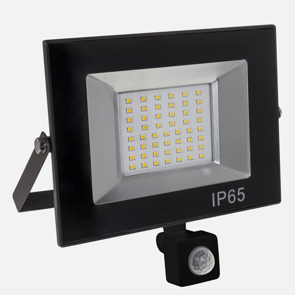 Proyector Kolyma 50w Led C/sensor 6500k Negro