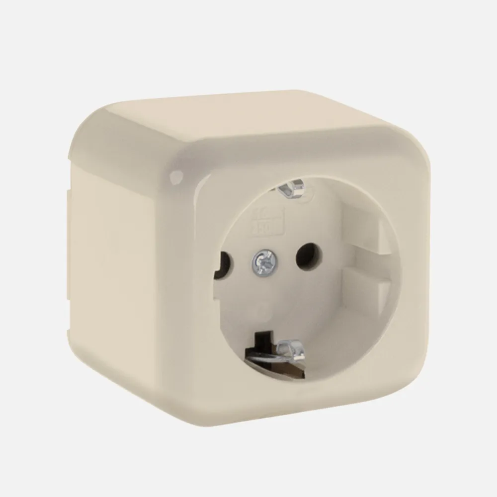Enchufe Simple Ancient Beige 6x6x4,5