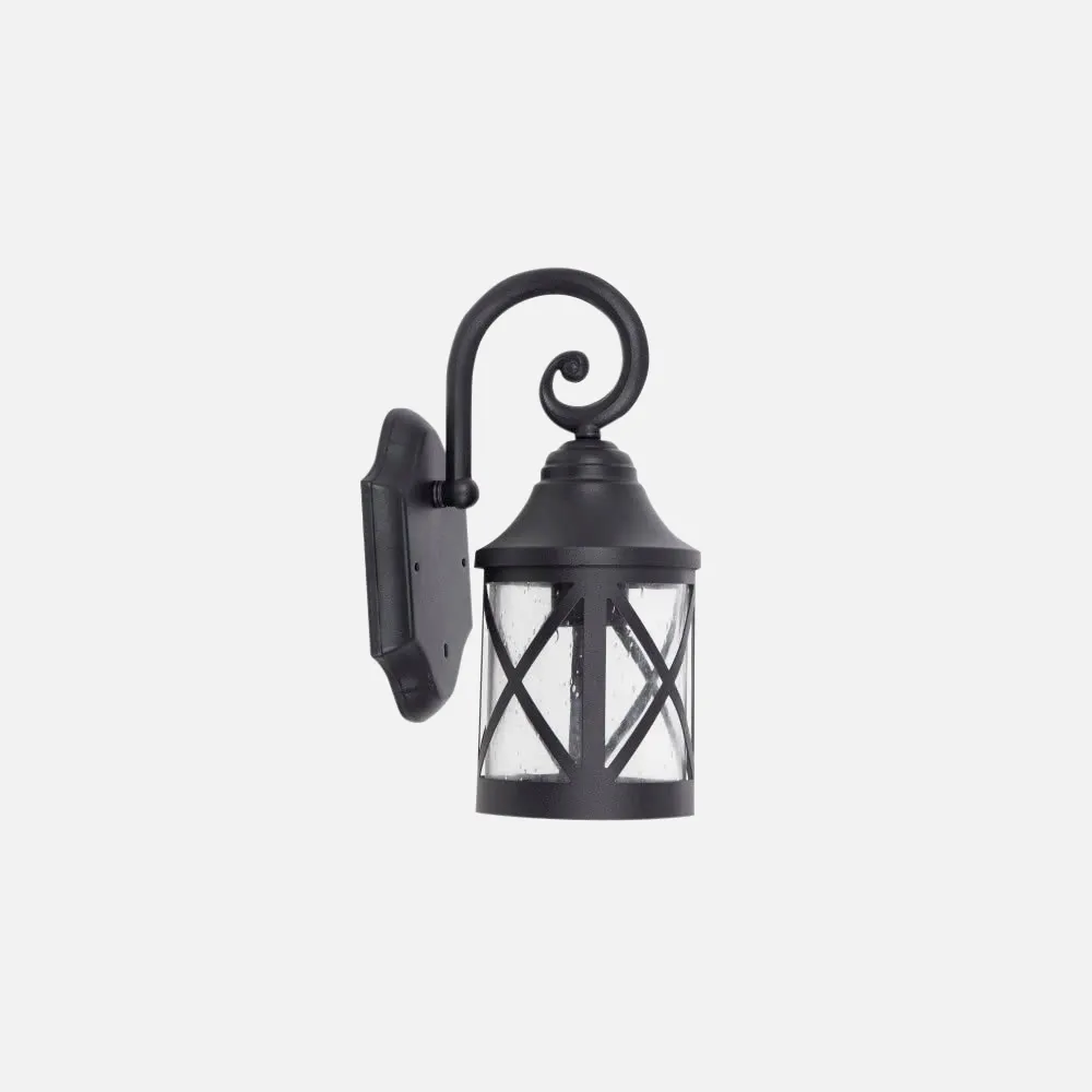 Aplique Exterior Borne Negro 1xe27 30x12,5x17