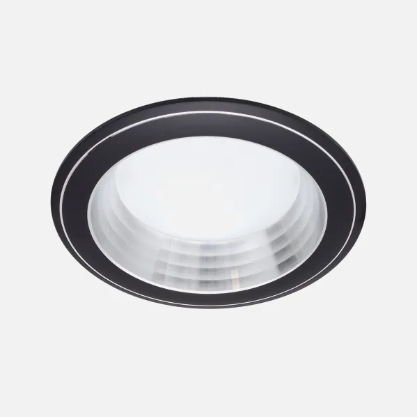 Corfu Recessed Spotlight Black/Chrome 5w 6500k 5x10x10 Cm Corte 7,5d 400lm