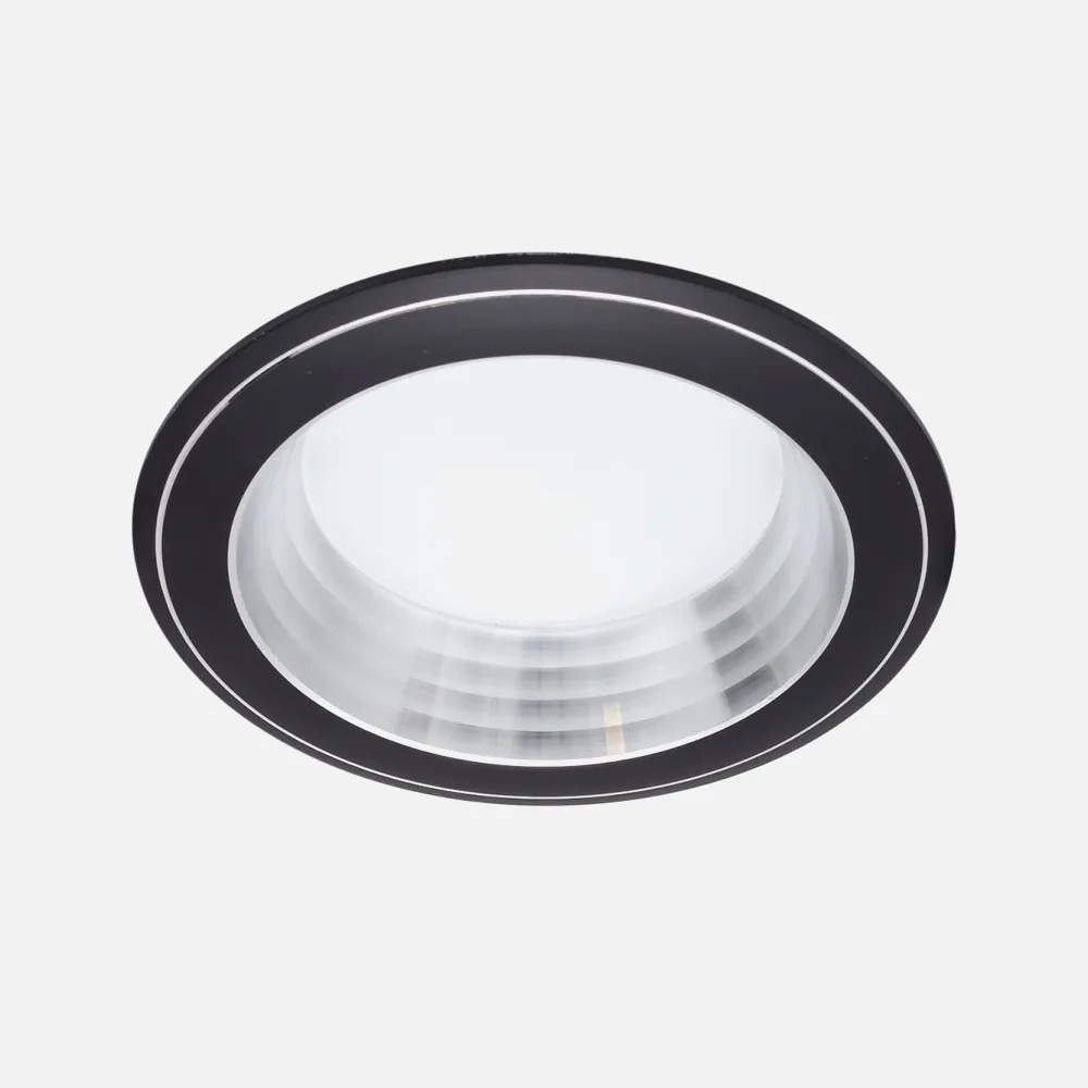 Foco Empotrable Corfu Negro/cromo 5w 6500k 5x10x10 Cm Corte 7,5d 400lm
