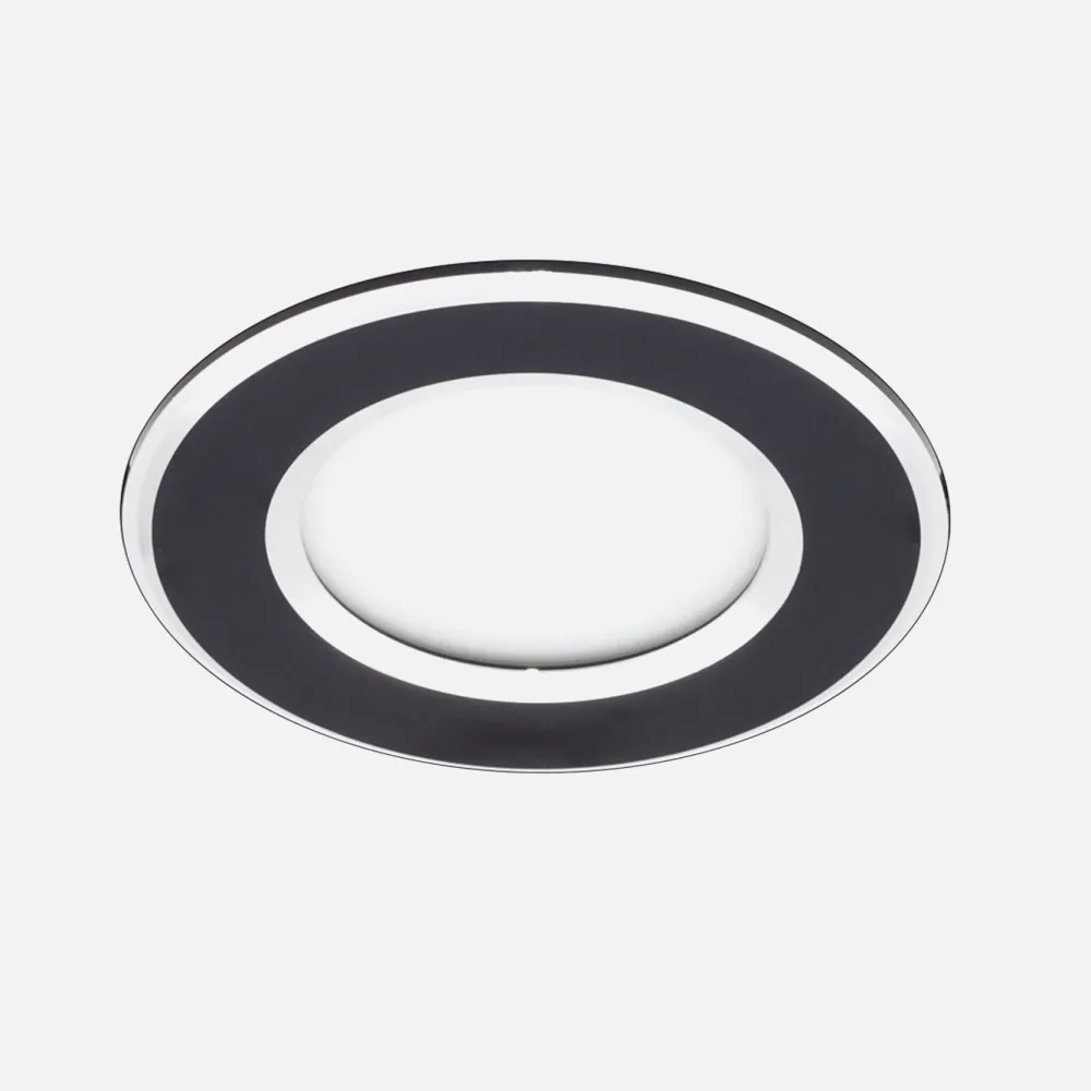 Foco Empotrable Samos Negro/cromo 5w 6500k 4x10x10 Cm 400lm Corte 7,5d