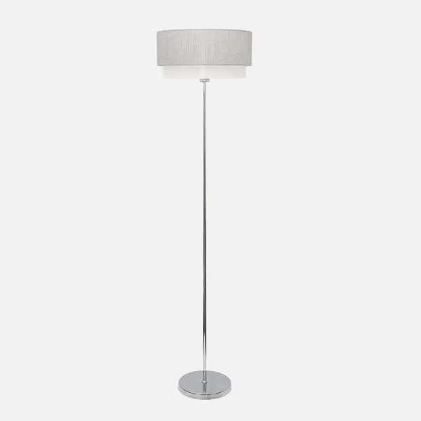 Kenya 1xe27 Cinzento/branco 170x40x40x40 Cm Suporte de chão