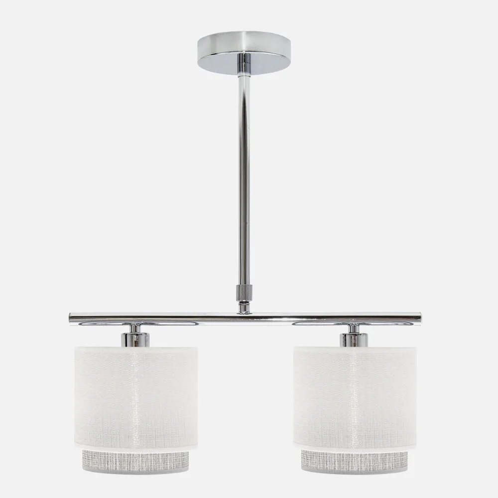 111052001 - Lamp Kenya 2xe14 White/grey Regx40x14 Cm