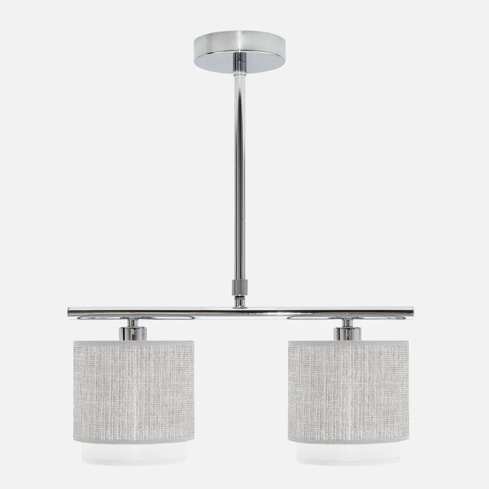 111052028 - Lamp Kenya 2xe14 Grey/white Regx40x14 Cm
