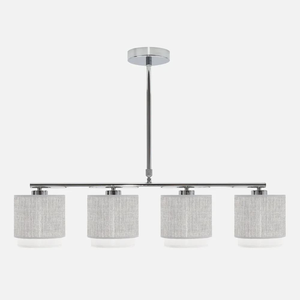 111054028 - Lamp Kenya 4xe14 Grey/white Regx77x14 Cm