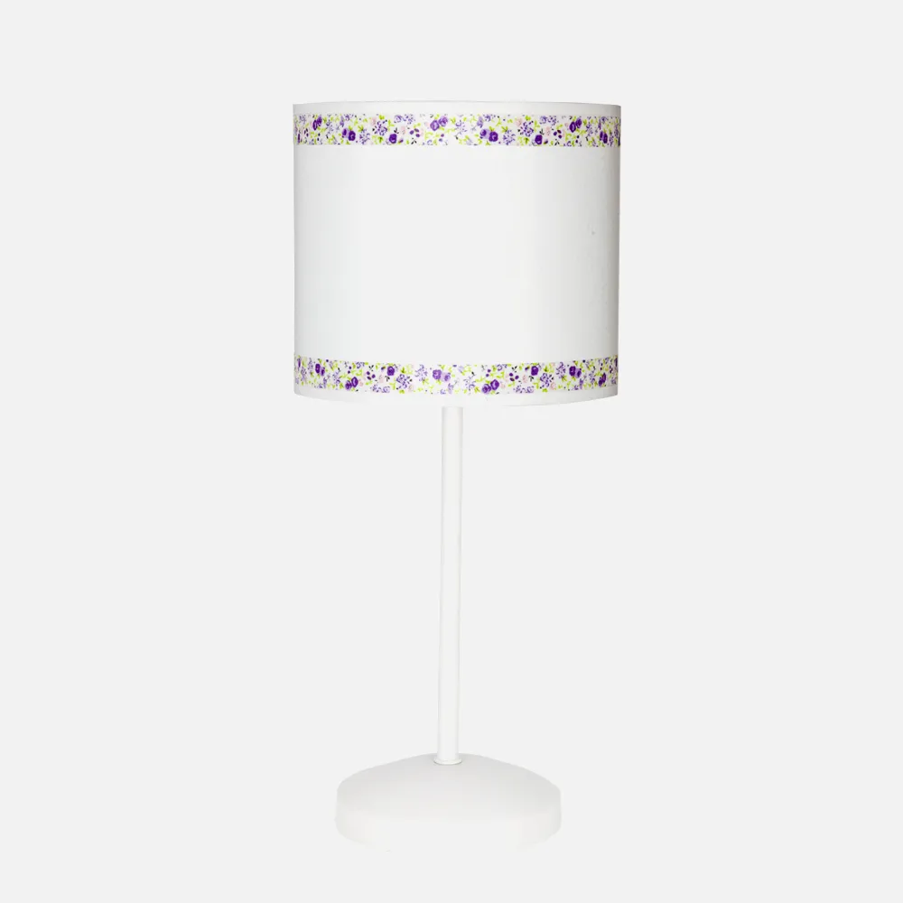 107371019 - Cenefa Lâmpada de mesa branca/lilás 1xe14