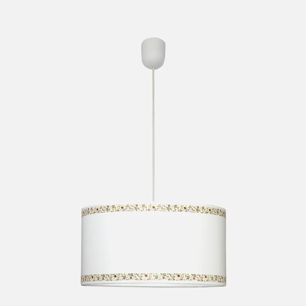 Colgante Cenefa Blanco/marron 1xe27 Regx35d
