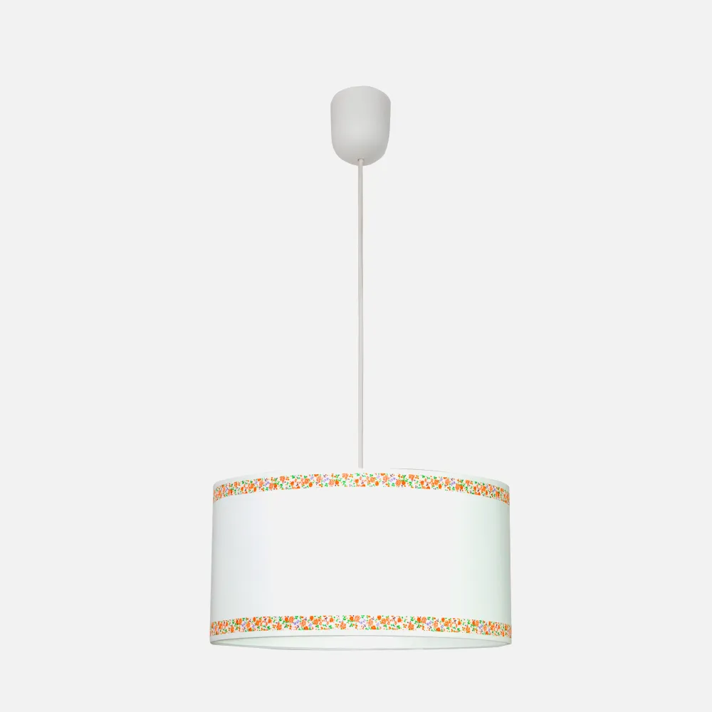 107393504 - Colgante Cenefa Blanco/naranja 1xe27 Regx35d