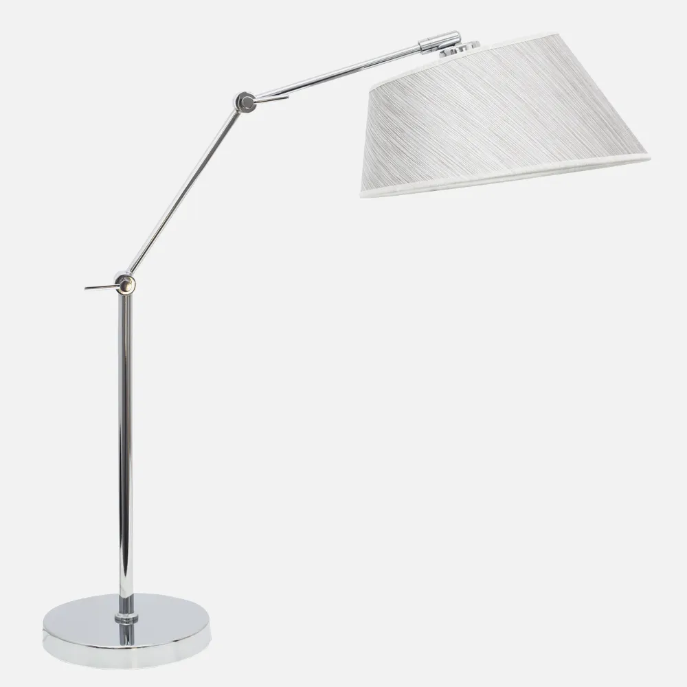 Sobremesa Sumatra 1xe27 Gris/cromo 62x45x30 Cm Articulable