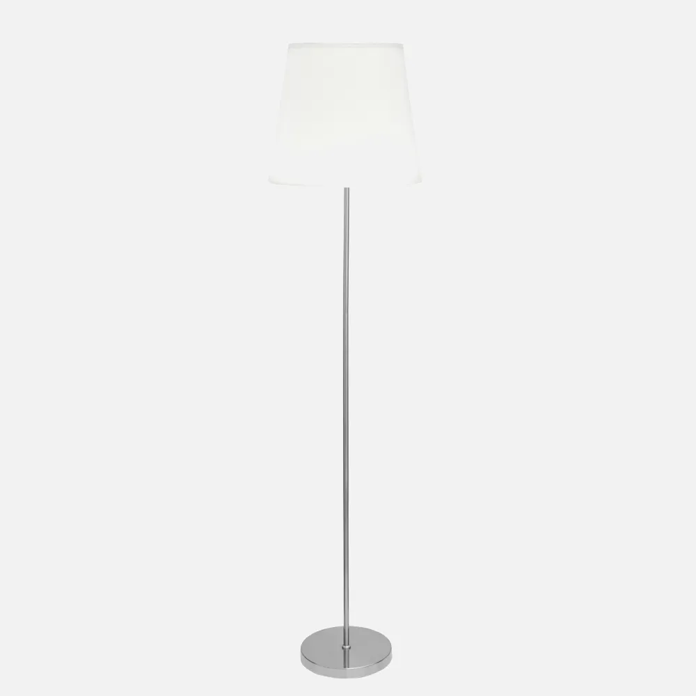 110641003 - Pie Salon Maldivas 1xe27 Niquel/blanco 175x40x40 Cm
