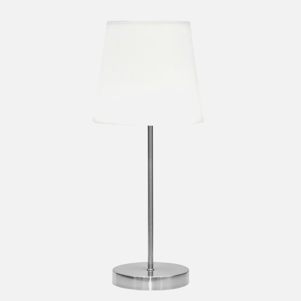 110671003 - Sobre Mesa Maldivas 1xe14 Niquel/blanco 46x20x20 Cm