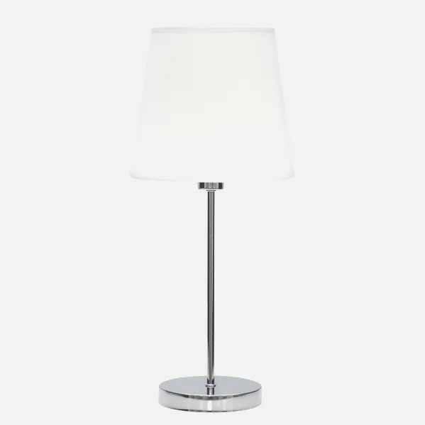 Tabela Top Maldivas 1xe14 Cromado/branco 46x20x20 Cm