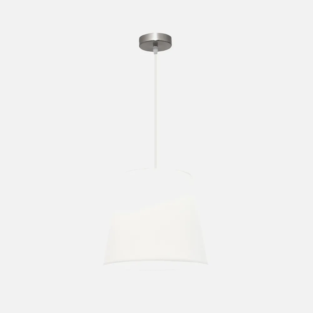 110693503 - Pendant light Maldives 1xe27 Nickel/white Regx35x35 Cm