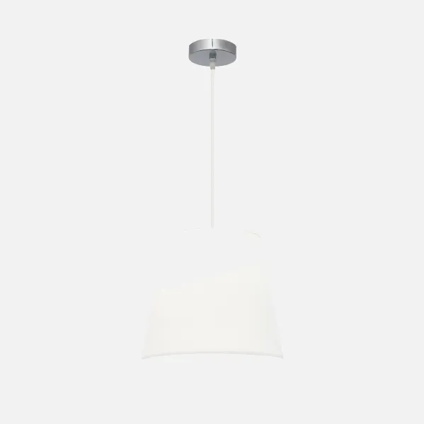 Colgante Maldivas 1xe27 Cromo/blanco Regx35x35 Cm