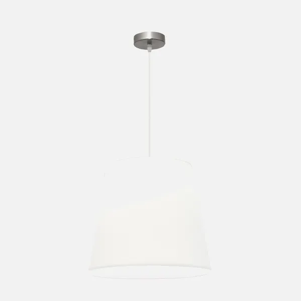 Pendant Light Maldives 1xe27 Nickel/White Regx40x40 Cm