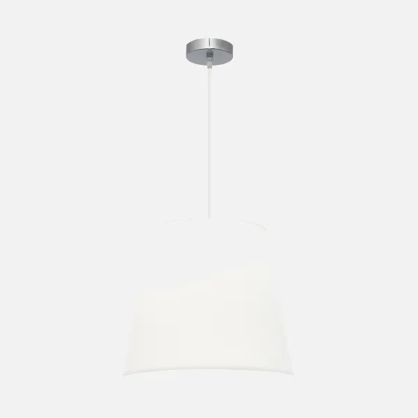 Pendant Light Maldives 1xe27 Chrome/White Regx40x40 Cm