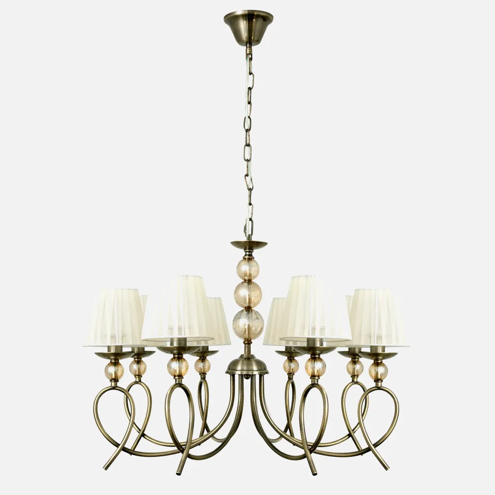 Lampara Rin 8xe14 Cuero Con Pantalla 80x60d