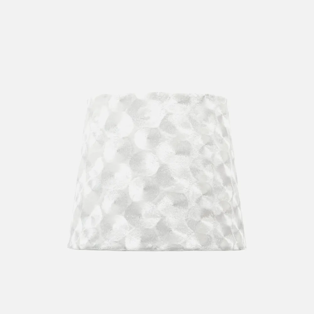 Pantalla Fatima E27 15dx8dx12htejido Blanco Nacar