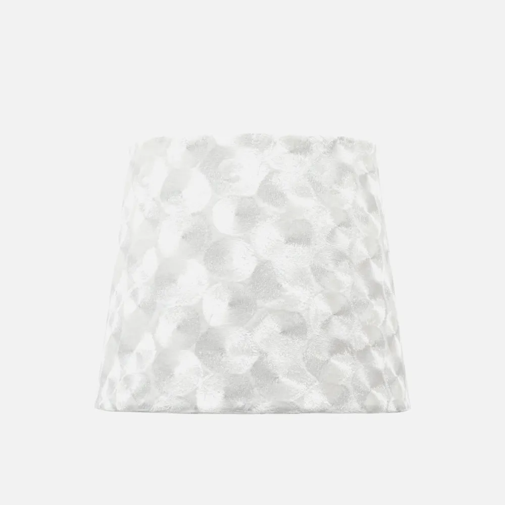 Pantalla Fatima E27 20dx10dx16htejido Blanco Nacar