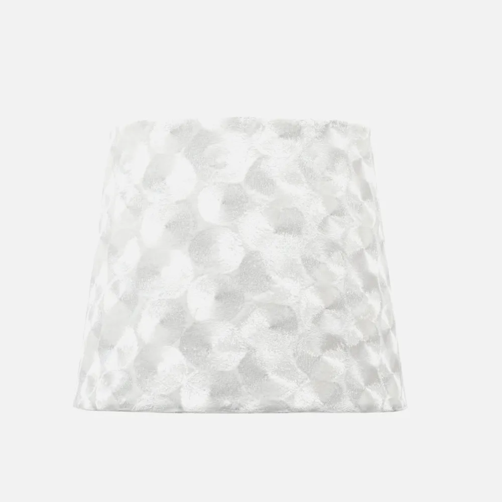 Pantalla Fatima E27 25dx13dx19h Tejido Blanco Nacar