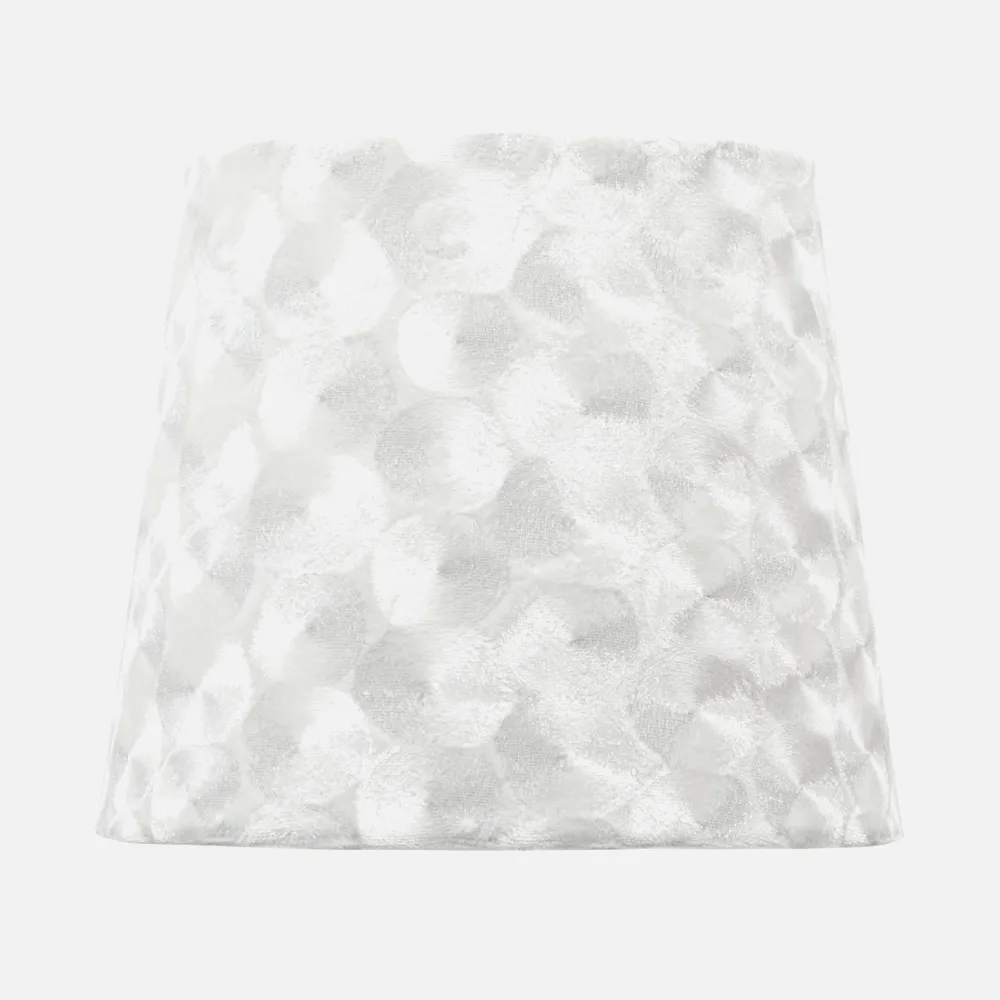 Pantalla Fatima E27 40dx20dx28htejido Blanco Nacar