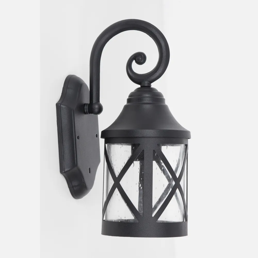 Aplique Exterior Borne Negro 1xe27 30x12,5x17