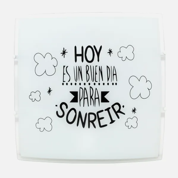 Plafón Sonrisa 2xe27 Blanco 30x30