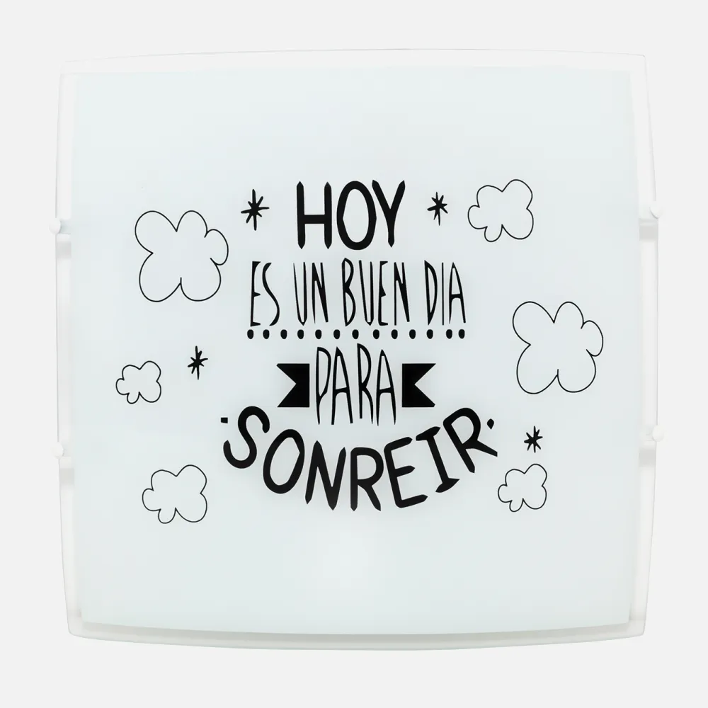 Plafón Sonrisa 2xe27 Blanco 30x30