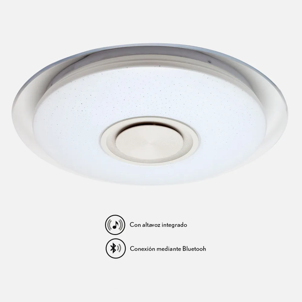 Plafon Led Music 36w 3 Temp 2520lm D48cm.bluetooth
