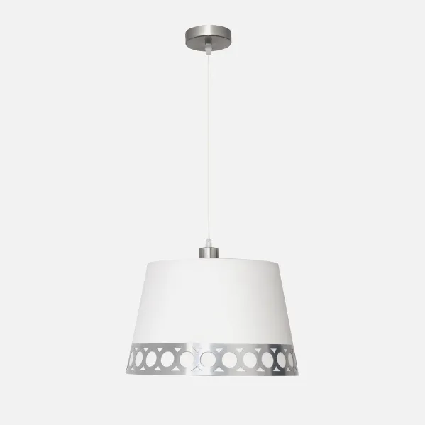 Pendant light Dalia 1xe27 White/silver Regx40x40 Cm