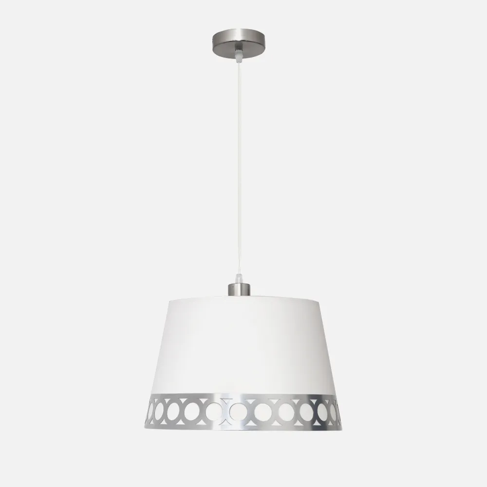 Colgante Dalia 1xe27 Blanco/plata Regx40x40 Cm