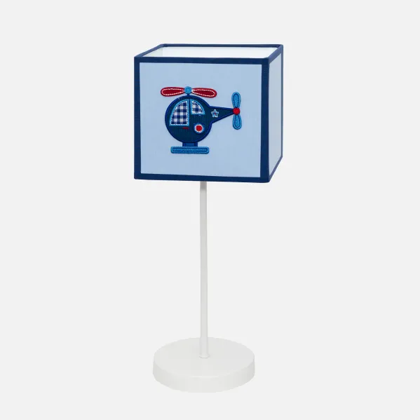 Lâmpada de Mesa de Helicóptero 1xe14 Azul Claro