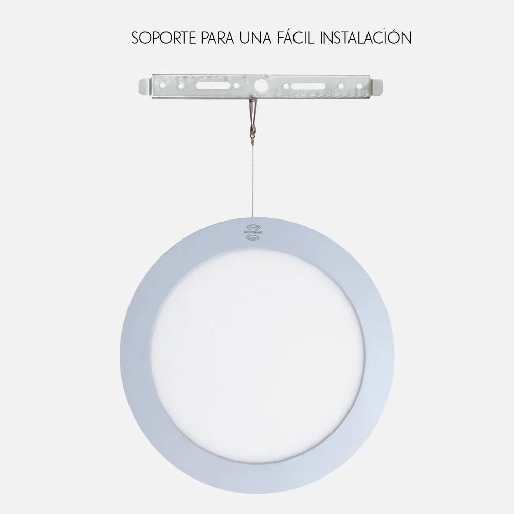 Downlight 18w 3000k, 4000k, 6000k Teseo Blanco 1620lm C/sensor De Movimiento Sup/empot