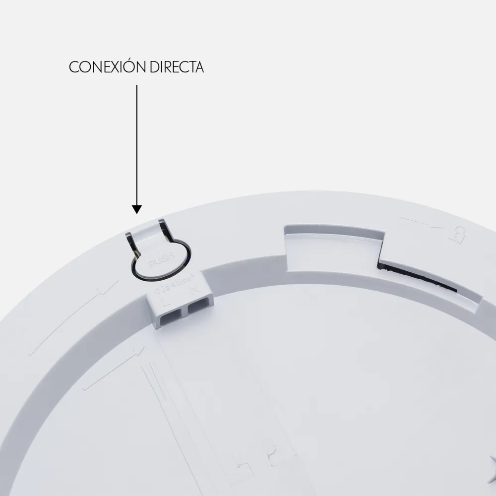Downlight 18w 3000k, 4000k, 6000k Teseo Blanco 1620lm C/sensor De Movimiento Sup/empot