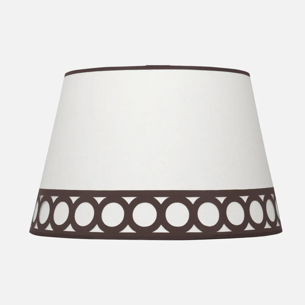 99.PA-114853002 - Pantalla Lampara Dalia E14 Blanca/plata 15dx12dx13h